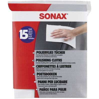 Салфетки для полировки Sonax 422200 в упаковке 15шт