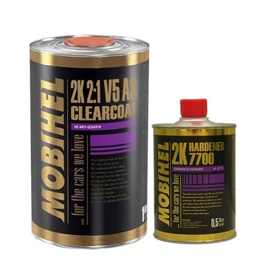 Акриловый лак бесцветный Mobihel v5 MS 1л + отвердитель 7700 500мл