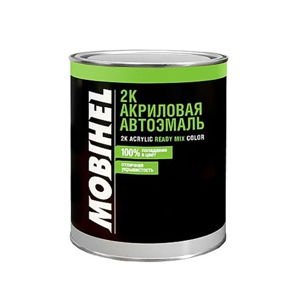 MOBIHEL Автоэмаль акриловая 0,75л (без отвердителя), цвет 601-черная
