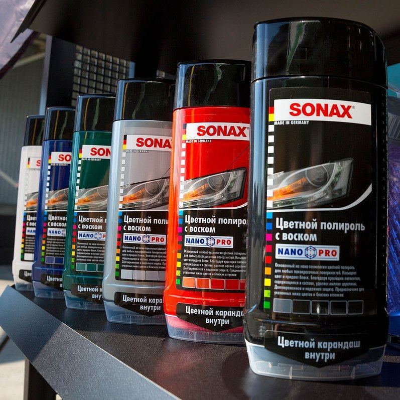 Автополироль в воском 500 мл SONAX NanoPro + карандаш